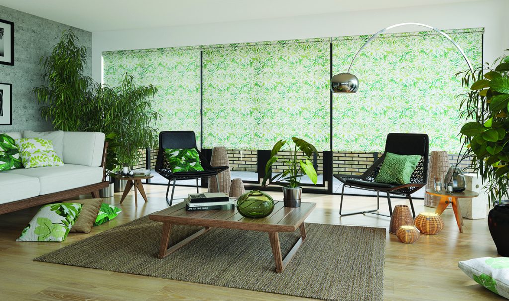Have you ever pondered which type of blind to choose? - Roller blind Tropicana fabric - Blinds Norfolk - Norwich Sunblinds