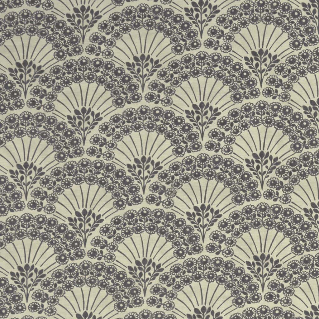 Fabric sample grey pattern Bloomsbury print - Blinds Norfolk - Norwich Sunblinds