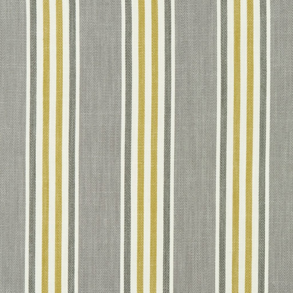 Fabric sample with grey, yellow and cream stripe - Blinds Norfolk - Norwich Sunblinds