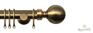 bronze curtain pole with circular finial - Curtains Norfolk - Norwich Sunblinds