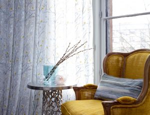 Lightly patterned curtain fabric from Voyage - Curtains Norfolk - Norwich Sunblinds