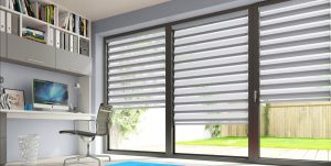 Eclipse Office blinds in a home office - Blinds Norfolk - Norwich Sunblinds