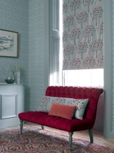 Roman blinds Norfolk in grey with subtle pattern. - Blinds Norfolk - Norwich Sunblinds