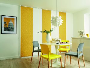 Panel blinds in Pico Mustard - Blinds Norfolk - Norwich Sunblinds