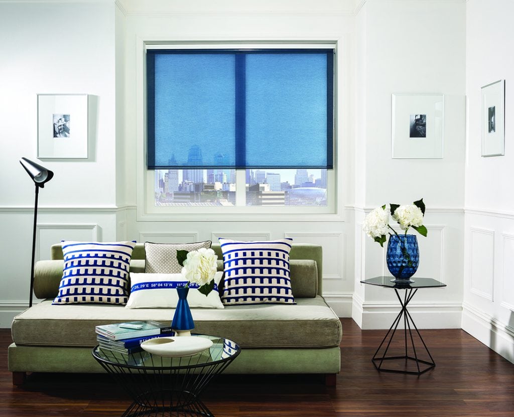 Voile Cobalt roller blinds - Blinds Norfolk - Norwich Sunblinds