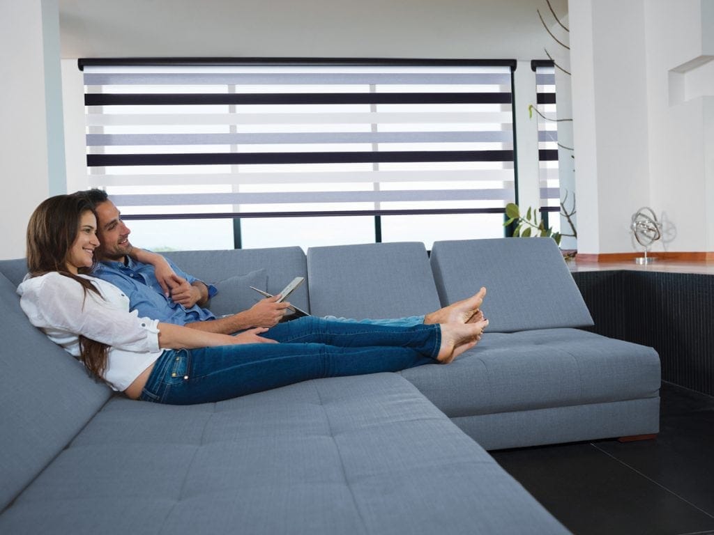 Motorised vision blinds with a remote control - Blinds Norfolk - Norwich Sunblinds