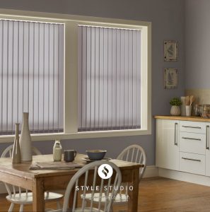 Dusk kitchen vertical blinds - Blinds Norfolk - Norwich Sunblinds