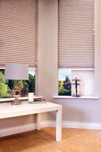 Portorro Garden perfect fit pleated blinds in the living room - Blinds Norfolk - Norwich Sunblinds