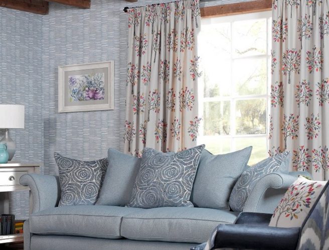 Rashiekas Garden living room curtains - Curtains Norfolk - Norwich Sunblinds