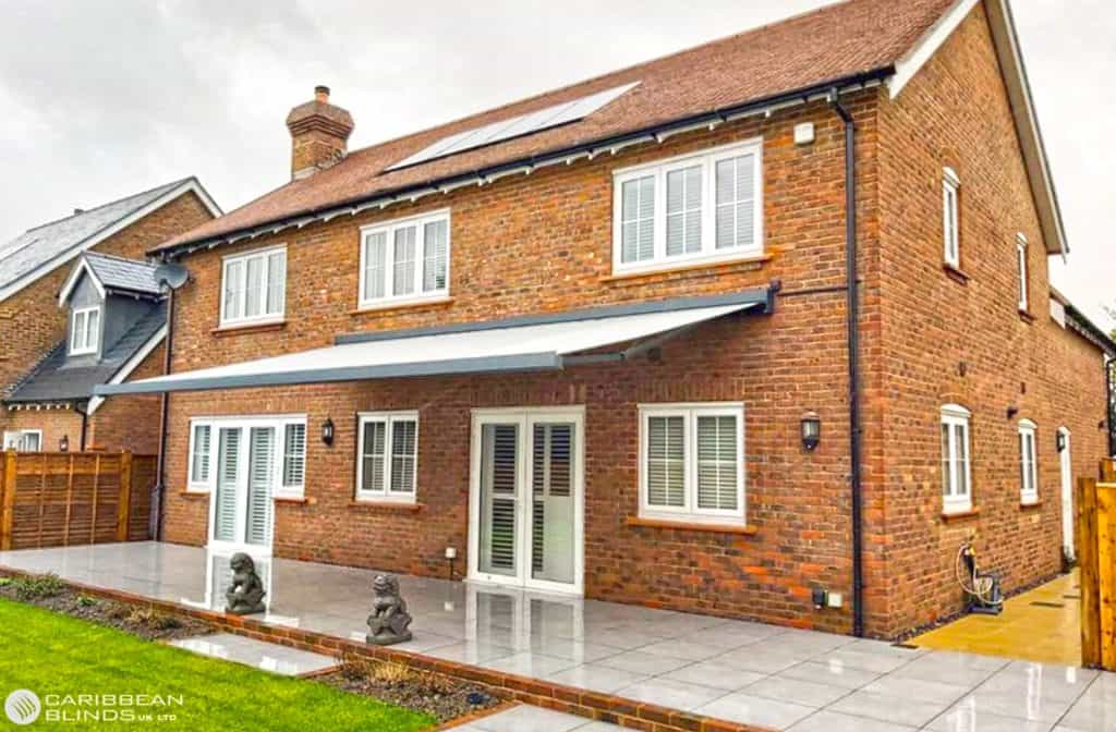 Awnings fitted to an home by Norwich Sunblinds