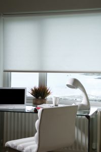 White roller blinds for the office - Blinds Norfolk - Norwich Sunblinds