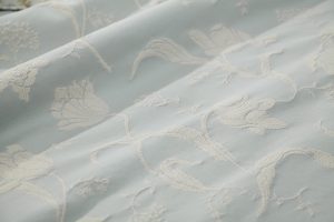 iLiv Botanica eau de nil curtain fabric details - Curtains Norfolk - Norwich Sunblinds