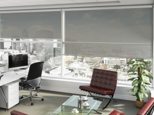 Office Blinds in an on-trend grey - Blinds Norfolk - Norwich Sunblinds