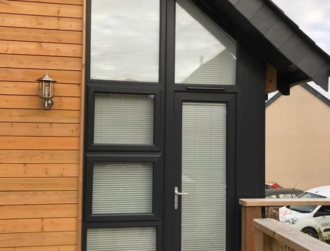 Blinds to fit unusual shaped windows in a doorway - Blinds Norfolk - Norwich Sunblinds