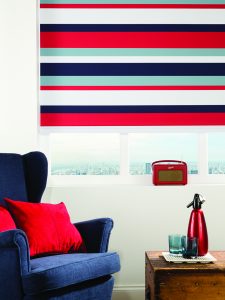 red, white and blue roller blinds - Blinds Norfolk - Norwich Sunblinds