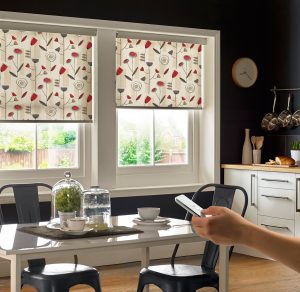 Electric roller blinds in the kitchen - Blinds Norfolk - Norwich Sunblinds