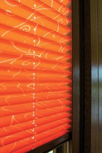 Orange pleated blinds - Blinds Norfolk - Norwich Sunblinds