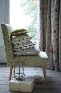 Curtains and Cushions in Halcyon Fabric - Curtains Norfolk - Norwich Sunblinds