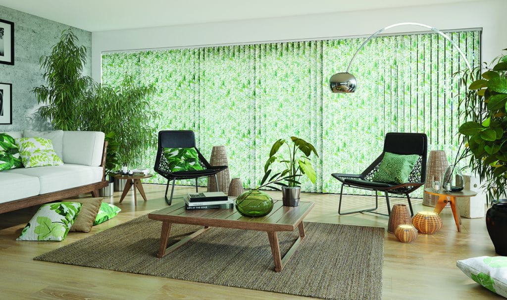 Vertical Blinds in Tropicana Carnival designs - Blinds Norfolk - Norwich Sunblinds