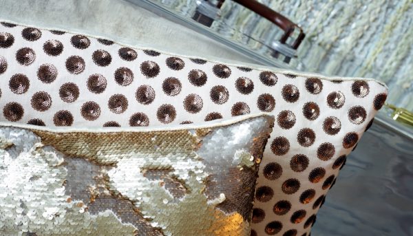 Silver cushions- Fabrics Norfolk - Norwich Sunblinds