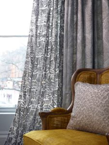 Silver curtains for the Living Room - Blinds Norfolk - Norwich Sunblinds