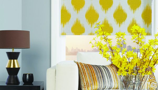 Roller Blinds in Farrah Citrine Fabric - Blinds Norfolk - Norwich Sunblinds