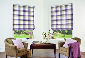 Roman Blinds in Highland Heather Fabric - Blinds Norfolk - Norwich Sunblinds