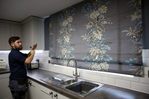 kitchen roman blind fully closed - Blinds Norfolk - Norwich Sunblinds