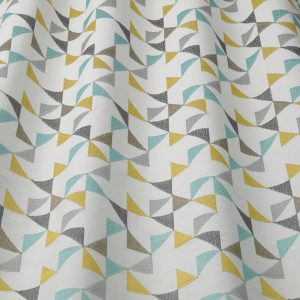 Geometric Print - Prism Mustartd Fabric - Modern Made Curtain