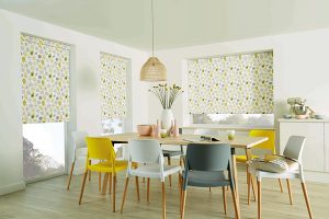 Roller blinds in Fruity pastel fabric - Blinds Norfolk - Norwich Sunblinds