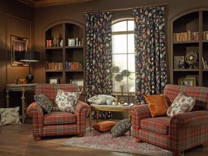 Curtains in Arts and Crafts Fabric - Curtains Norfolk - Norwich Sunblinds