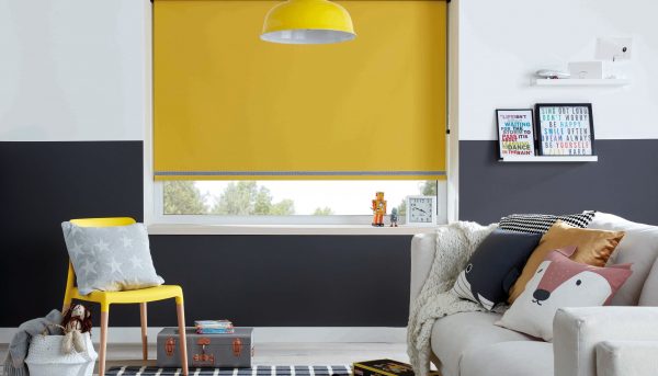 Acacia Blackout Blind in a Living Room. Blinds Norfolk - Norwich Sunblinds