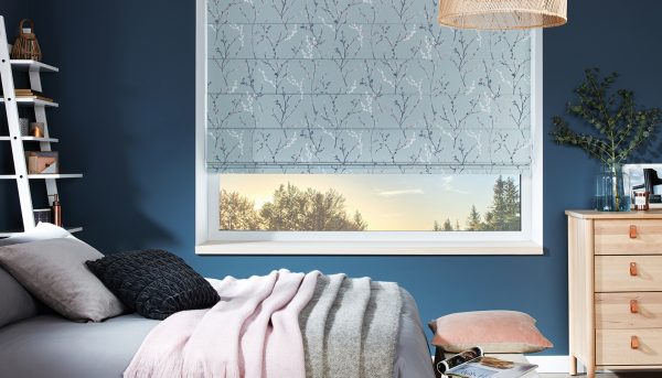 We can make your soft furnishings as well as your blinds Roman blinds in Morning Mist fabric - Blinds Norfolk - Norwich Sunblinds