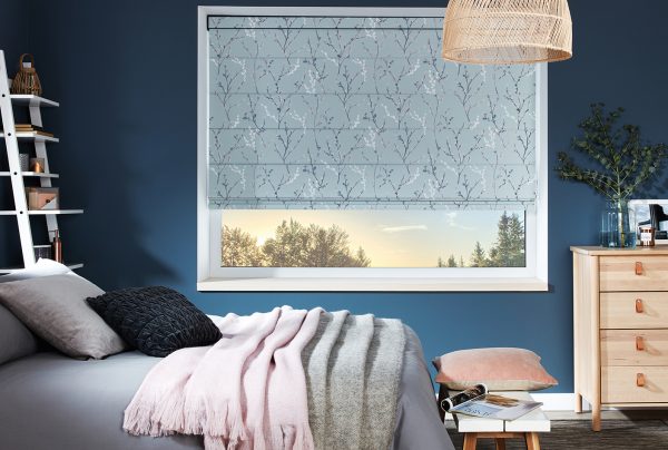 We can make your soft furnishings as well as your blinds Roman blinds in Morning Mist fabric - Blinds Norfolk - Norwich Sunblinds