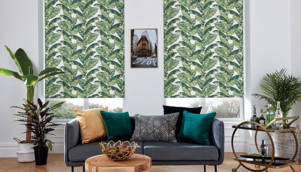 This Palm Leaf fabric works well for Panel Blinds and Roller Blinds - Blinds Norfolk - Norwich Sunblinds
