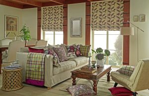 Create an artistic impression Arts and Crafts Thistle fabric - Blinds Norfolk - Norwich Sunblinds