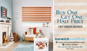 Buy One Vision Blind, Get One Half Price - Blinds Norfolk - Norwich Sunblinds