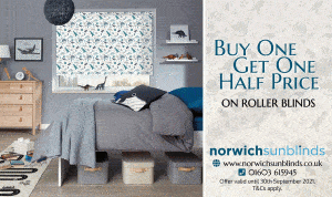 Buy One Get One Half Price on all Own Brand Blinds from Norwich Sunblinds