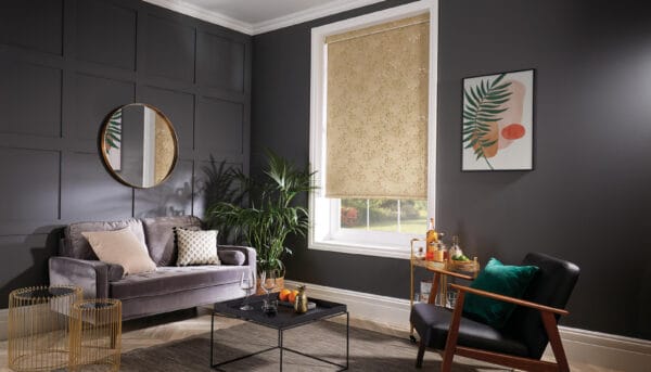 Roller blinds with a reflective backing to reduce heat loss in winter